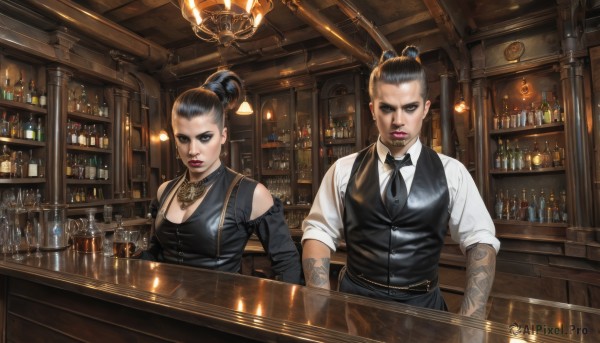 A striking dynamic scene featuring the elegance of a male
