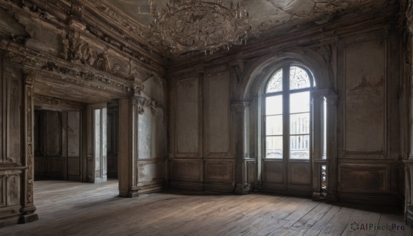 day,indoors,no humans,window,sunlight,scenery,stairs,door,clock,architecture,pillar,hallway,church,arch,wooden floor,fantasy,ceiling,carpet,chandelier,column