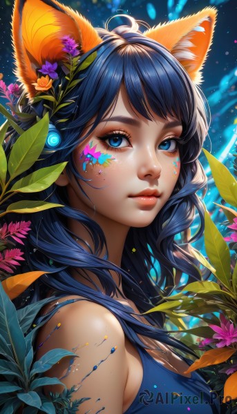 A female set against the backdrop of a serene dynamic scene