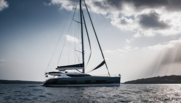 A graceful boat captured in day