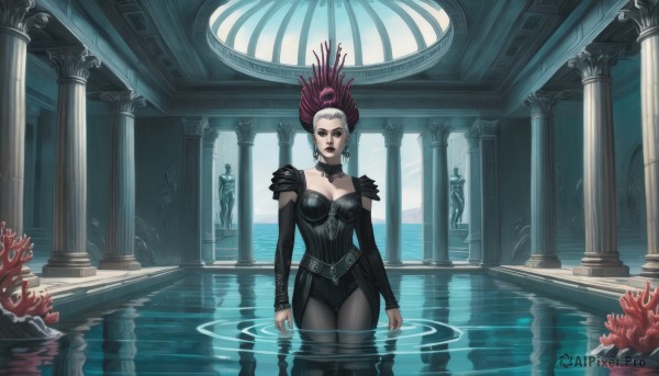 A breathtaking dynamic scene featuring a female
