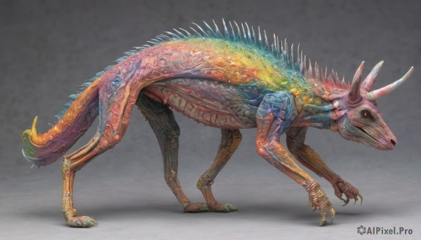A peaceful image of a monster in dynamic scene