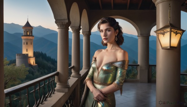 A female set against the backdrop of a serene day