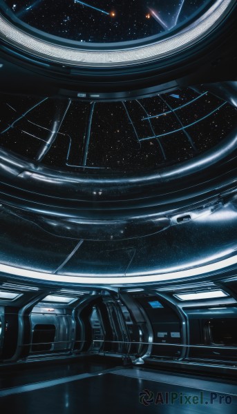 A glimpse of a spacecraft in a lush scenery