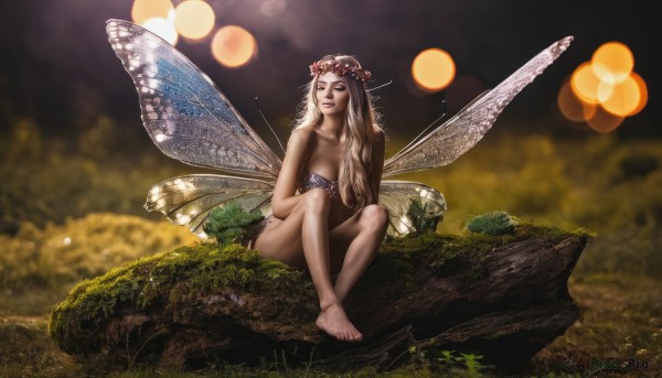 A female in a picturesque dynamic scene