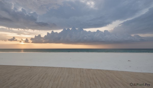A landscape surrounded by a serene sunset day