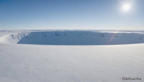 A glimpse of a landscape in a picturesque snowy day