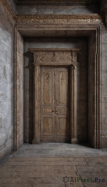 outdoors,day,indoors,no humans,scenery,stairs,door,wall,pillar,arch,column,stone floor,wooden floor,tiles,tile floor,still life,carpet,brick floor