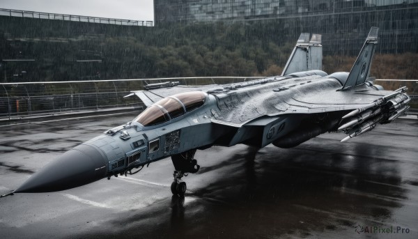 A peaceful image of a spacecraft in rainy building