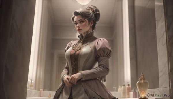 The serene presence of a female in a peaceful dynamic scene