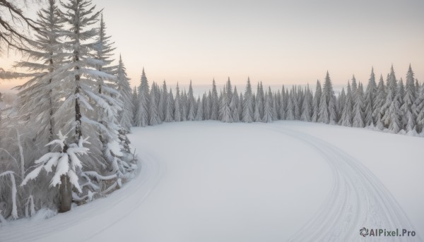 Snowy outdoors brought to life with a serene male