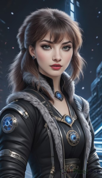 Image of a female in a vibrant snowy outdoors