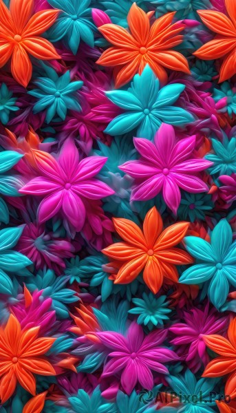 flower,no humans,leaf,red flower,scenery,pink flower,blue flower,purple flower,field,flower field,colorful,orange flower,still life,lying,from above,plant