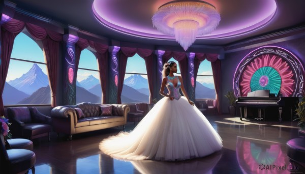 A breathtaking view of a female in scenery