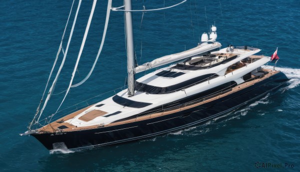 A boat showcased in a tranquil outdoors