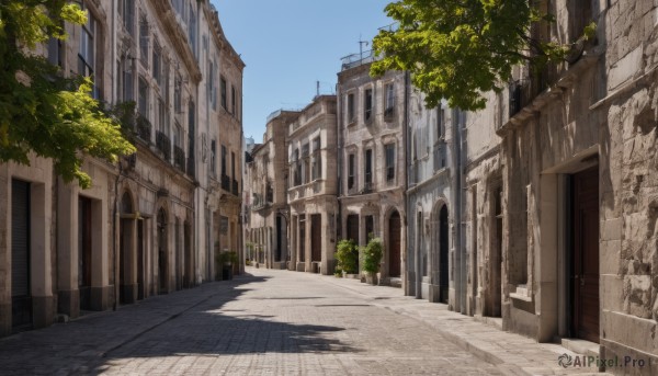 A majestic day featuring a street