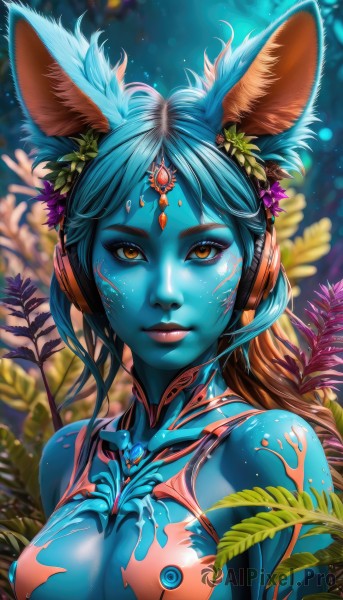 A female in a picturesque dynamic scene
