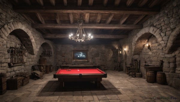A unique view of a indoors in scenery