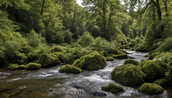 outdoors,day,water,tree,no humans,nature,scenery,forest,rock,river,waterfall,landscape,stream,sunlight,plant,green theme,moss