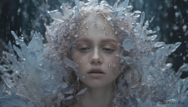 The wonder of a female in a picturesque dynamic scene