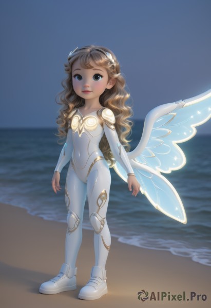 A child caught in a peaceful outdoors