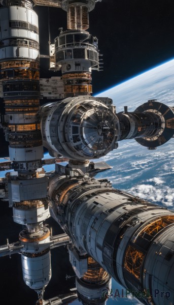 A idyllic spacecraft within a vivid scenery