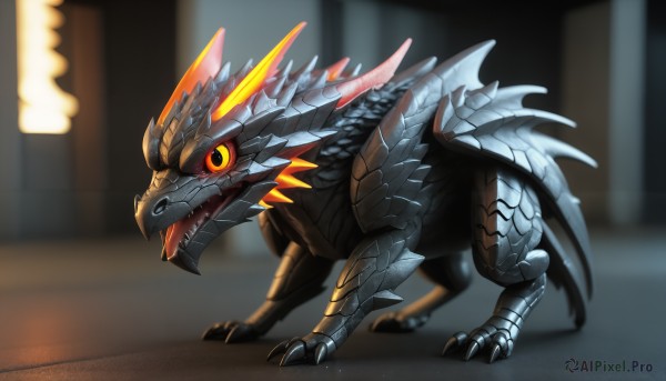 The majestic beauty of a monster set within a dynamic dynamic scene