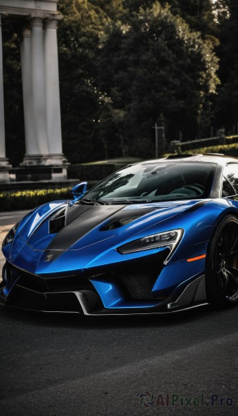 A stunning motor vehicle within a lush outdoors