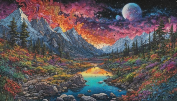 A stunning landscape captured in fiery outdoors