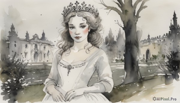 The beauty of a female set in a calm outdoors