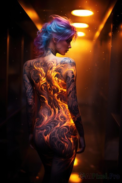A peaceful image of a female in dynamic scene