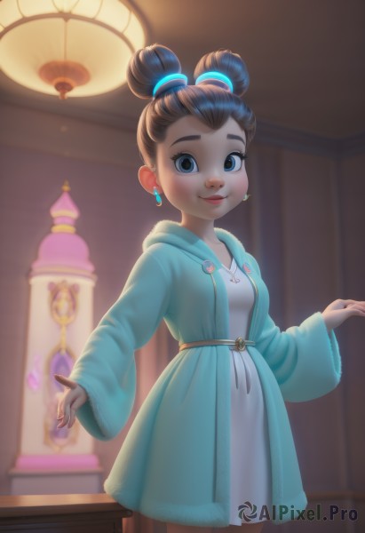 A peaceful image of a female in dynamic scene