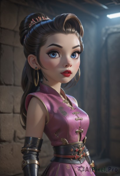 A female in the heart of a majestic dynamic scene