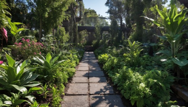 A stunning garden within a lush day