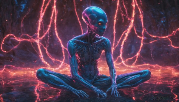 A male in a tranquil dynamic scene