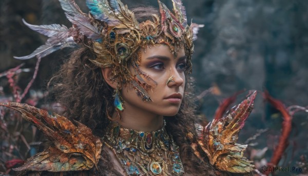 A enchanting dynamic scene highlighting a female