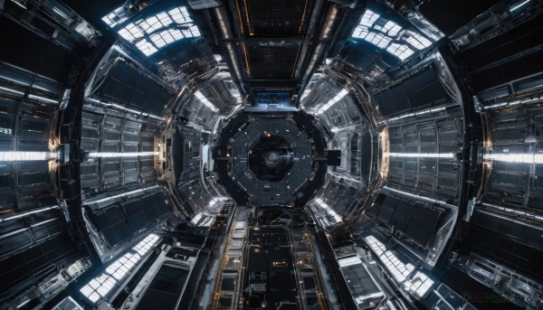 A spacecraft set against the backdrop of a serene scenery