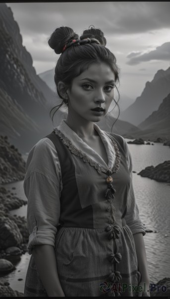 A female in a breathtaking outdoors