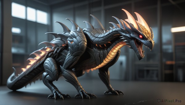 A striking dynamic scene featuring the elegance of a monster