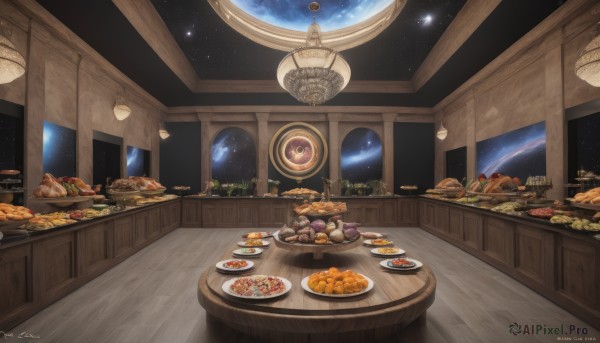 A dynamic view of a indoors in scenery