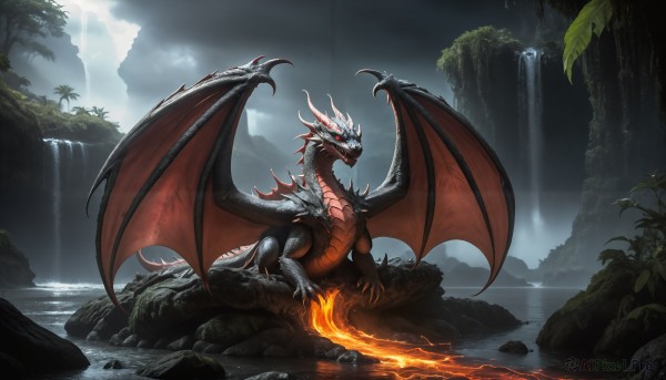 The charm of a monster in a tranquil fiery day