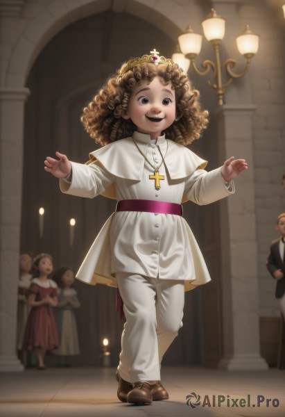 A breathtaking dynamic scene featuring a child