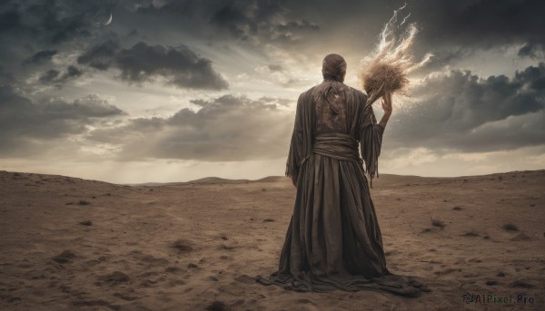 A graceful male captured in fiery outdoors