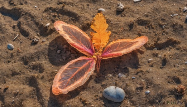 outdoors, wings, day, no humans, animal, from above, bug, rock, realistic