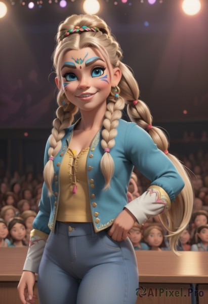 A breathtaking view of a female in dynamic scene