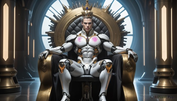 A male set against the backdrop of a breathtaking dynamic scene