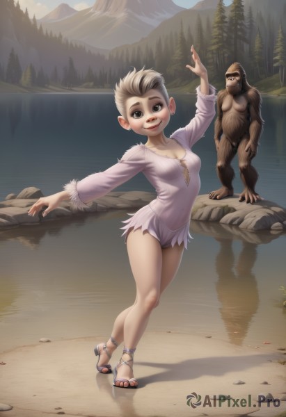 The elegance of a female in a ethereal day