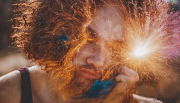 A striking dynamic scene featuring the elegance of a male