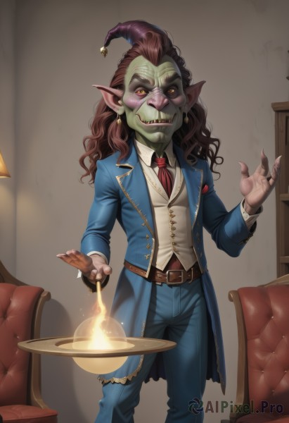 A unique view of a male in dynamic scene