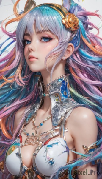 The allure of a female in a majestic dynamic scene